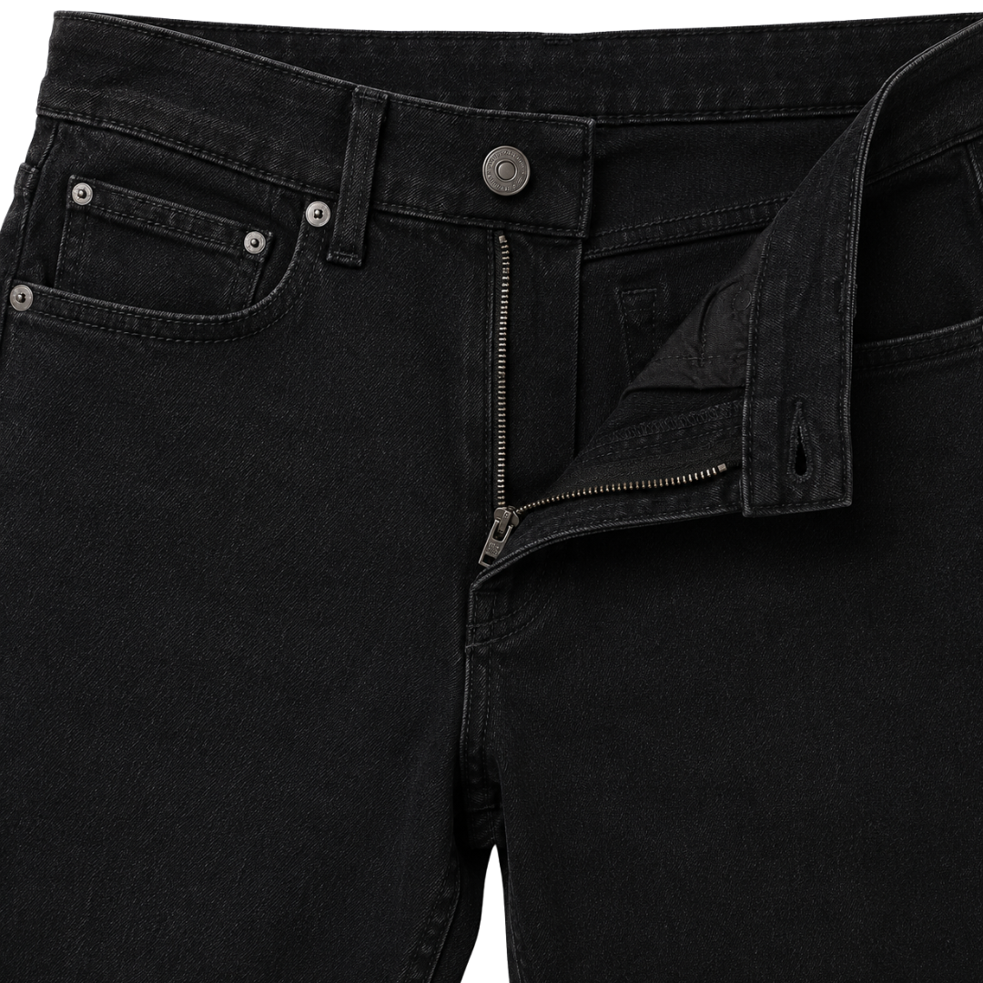 Premium schwarze Slim-Fit-Jeans | Kalinghan