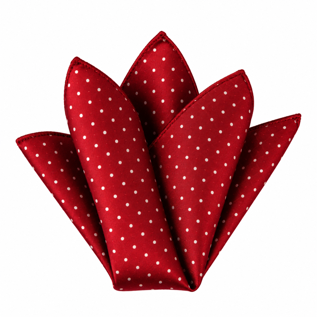 Rotes Einstecktuch mit Tupfen | Kalinghan