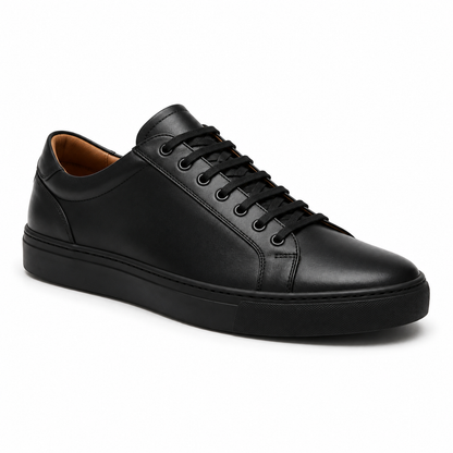 Premium schwarze Leder-Sneaker | Kalinghan