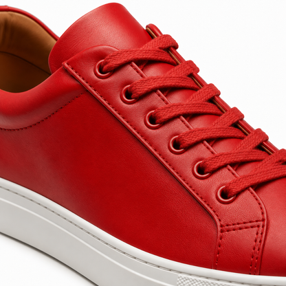 Roter Premium-Low-Top-Sneaker aus Leder | Kalinghan