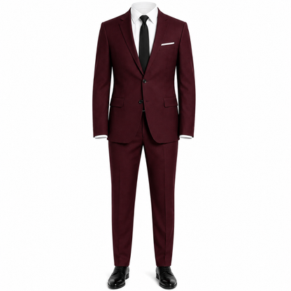 Burgundy Tailored Two-Piece Suit | Kalinghan