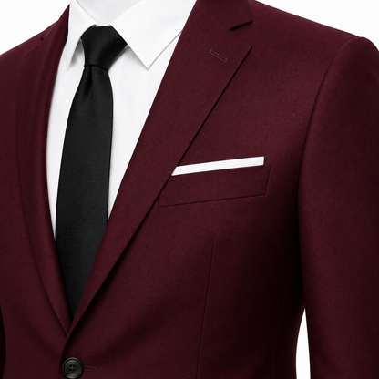 Burgundy Tailored Two-Piece Suit | Kalinghan